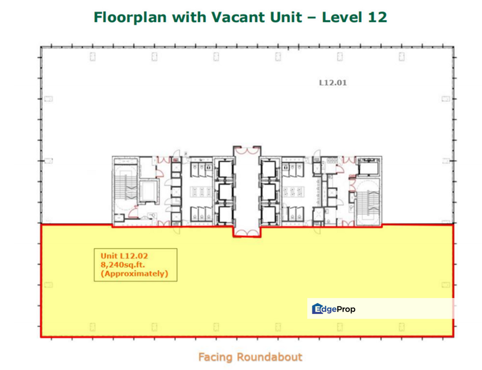 Premium Grade A Office Plaza Shell Office Lot For Rent, Sabah, Kota Kinabalu