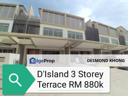 Lowest Price of Bumi Unit + Guaranteed Approval Loan Approval + 3 storey terrace in Puchong + D'Island, Selangor, Puchong