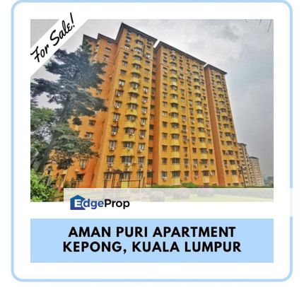 Aman Puri Apartment / Kepong / KL / Partially Furnished / Sales / Jual, Selangor, Kepong