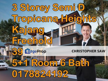 Ridgefield Tropicana Heights Kajang Selangor 3 Storey Semi D For Sale, Selangor, Kajang