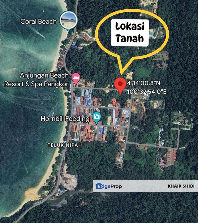 Tanah Teluk Nipah Pulau Pangkor Perak untuk dijual, Perak, Pangkor