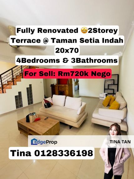 Taman Setia Indah, Fully Renovated 🤩Double Storey Terrace , Johor, Johor Bahru