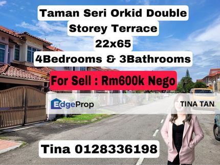 Taman Seri Orkid, Double Storey Terrace, 20 min To Tuas 2nd link, Johor, Skudai