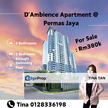 D’Ambience Apartment @ Permas Jaya, 15Min To Jb CIQ, Johor, Permas Jaya/Senibong