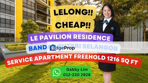 Lelong Super Cheap Service Residence @ Le Pavilion Puchong Selangor, Selangor, Bandar Puteri Puchong