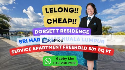 Lelong Super Cheap Service Residence @ Dorsett Residence Sri Hartamas , Kuala Lumpur, Sri Hartamas 