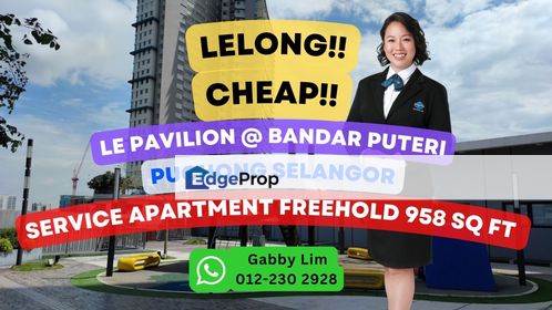 Lelong Super Cheap Service Residence @ Le Pavilion Puchong Selangor, Selangor, Bandar Puteri Puchong