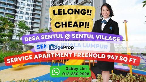 Lelong Super Cheap Service Residence @ Sentul Village Kuala lumpur, Kuala Lumpur, Sentul