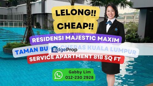 Lelong Super Cheap Service Residence @ Majestic Maxim Cheras KL, Kuala Lumpur, Cheras