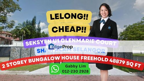 Lelong Super Cheap 2 Storey Bungalow House @ Glenmarie Court Selangor, Selangor, Glenmarie