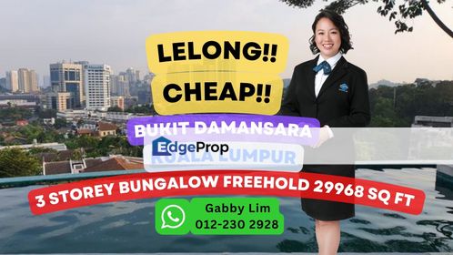 Lelong Super Cheap 3 Storey Bungalow House @ Bukti Damansara KL, Kuala Lumpur, Damansara