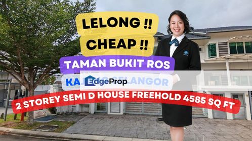 Lelong Super Cheap 2 Storey Semi D House @ Taman Bukit Ros Kajang Sel, Selangor, Kajang