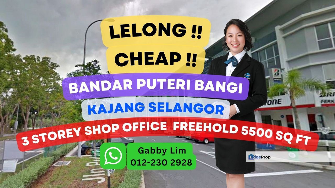 Lelong Super Cheap 3 Storey Office @ Bandar Puteri Bangi, Kajang, Selangor, Kajang