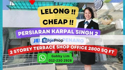 Lelong Super Cheap 2 Storey Terrace Shop Office @ Jelutong Penang, Penang, Jelutong