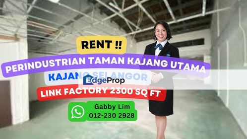 Kajang Utama Link Factory for Rent, Selangor, Kajang