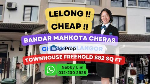 Lelong Super Cheap Townhouse @ Bandar Mahkota Cheras, Selangor, Cheras