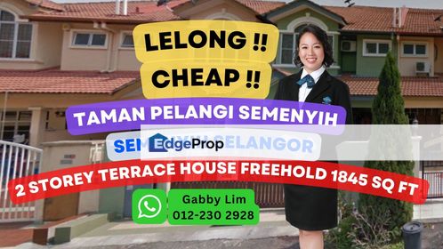 Lelong Super Cheap 2 Storey Terrace House @ Taman Pelangi Semenyih Sel, Selangor, Semenyih