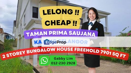 Lelong Super Cheap 2 Storey Bungalow House @ Saujana Villa Kajang Sel, Selangor, Kajang