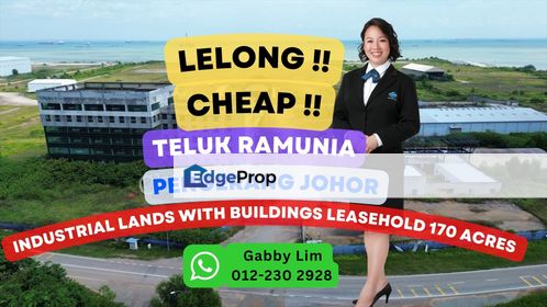 Lelong Super Cheap Industrial lands with buildings @ Teluk Ramunia, Pengerang Johor, Johor, Pengerang