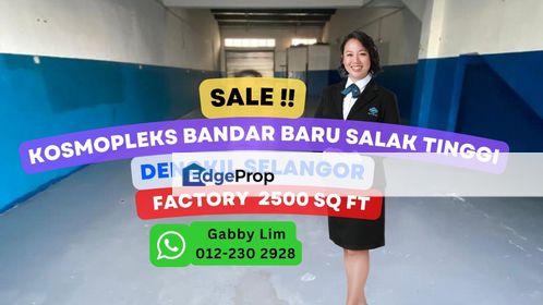 Factory @ Kosmopleks Bandar baru salak tinggi for Sale, Selangor, Sepang