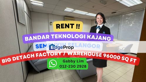 Big Detach Factory & Warehouse @ Bandar Teknologi Semenyih for Rent, Selangor, Semenyih