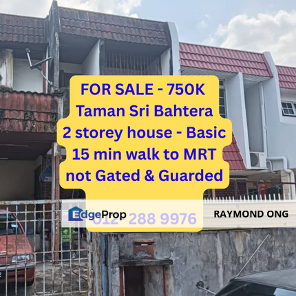 Basic house Taman Sri Bahtera ( or Taman Bukit Mewah) - 22x75 - Not Gated guarded, Kuala Lumpur, Cheras