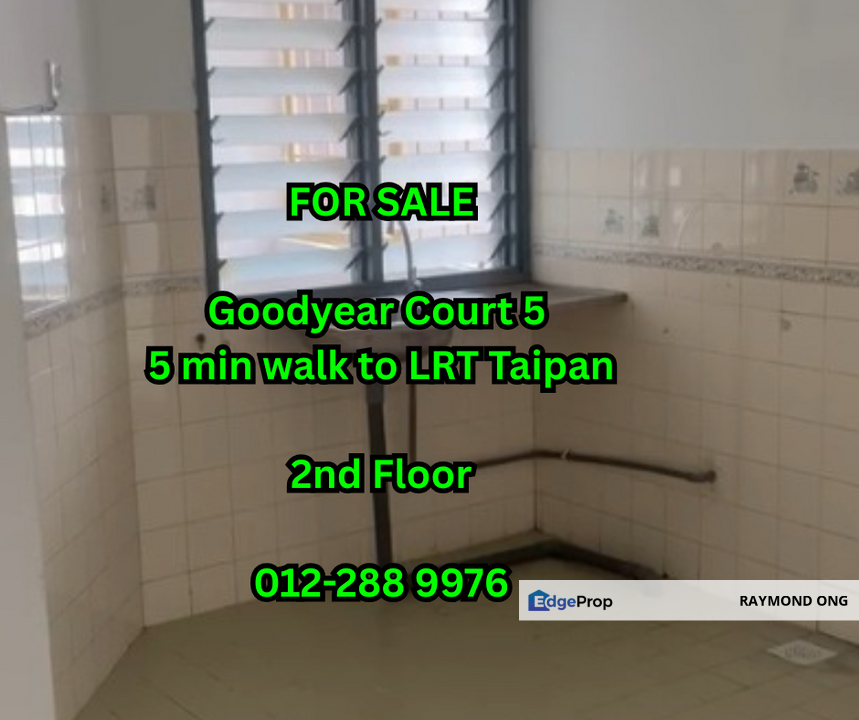 Goodyear Court 5 Subang Jaya USJ - Apartment For Sale – next to LRT Taipan, Fully Tiled, Gated Guarded, Selangor, USJ