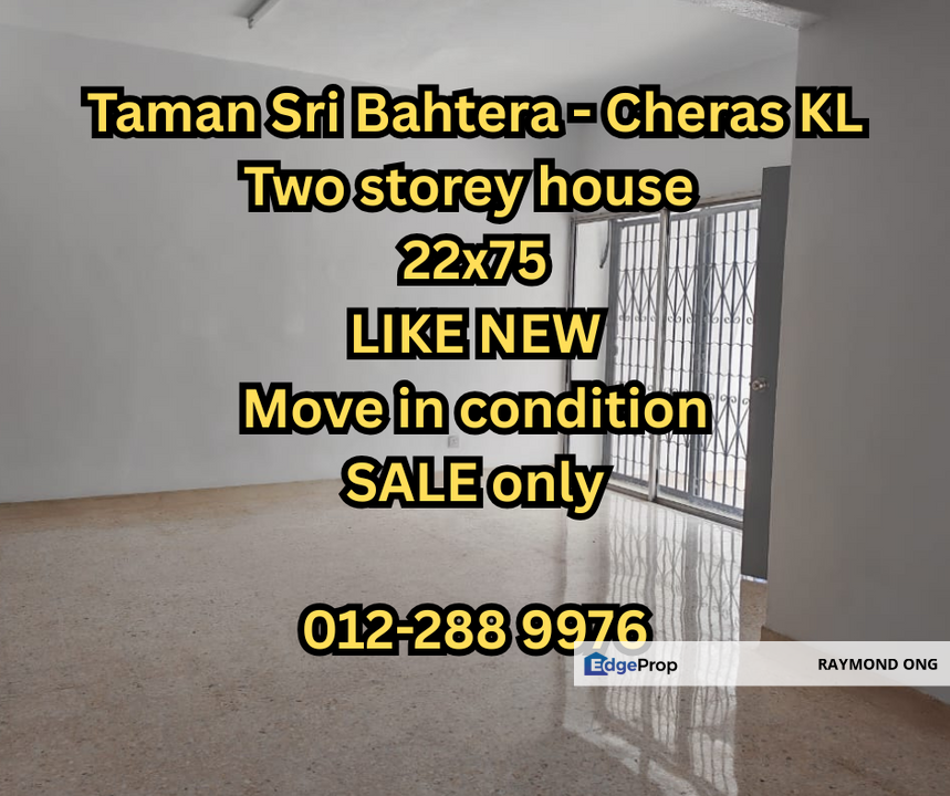 Double storey house for sale - Like newly from developer, Kuala Lumpur, Cheras