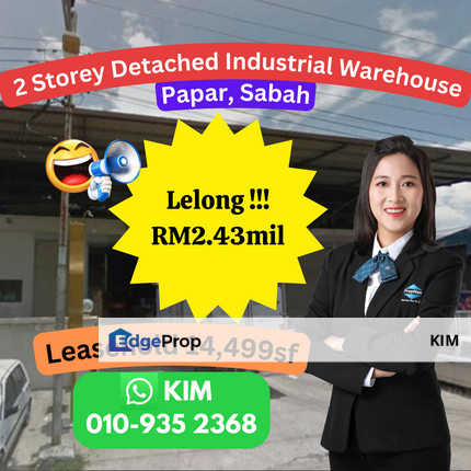 LELONG 2-Storey Detached Industrial Warehouse, Papar, Sabah, Sabah, Papar