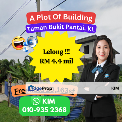 LELONG A Plot of Building Land, Taman Bukit Pantai, KL, Kuala Lumpur, Bangsar