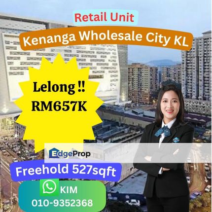 Lelong Retail Unit Kenanga Wholesale Kuala Lumpur, Kuala Lumpur, KL City