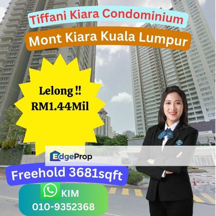 Lelong Condo Tiffani Kiara Mont Kiara Kuala Lumpur, Kuala Lumpur, Mont Kiara