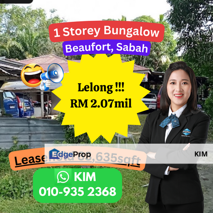 LELONG 1 Storey Bungalow, Beaufort, Sabah, Sabah, Beaufort