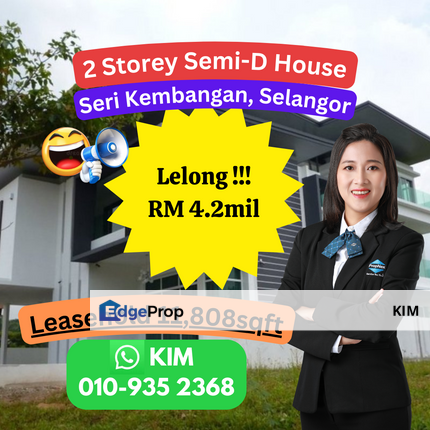 LELONG 2 Storey Semi-D House, Seri Kembangan, Selangor, Selangor, Seri Kembangan