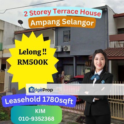 Lelong 2 Storey Terrace House Ampang Selangor, Selangor, Ampang