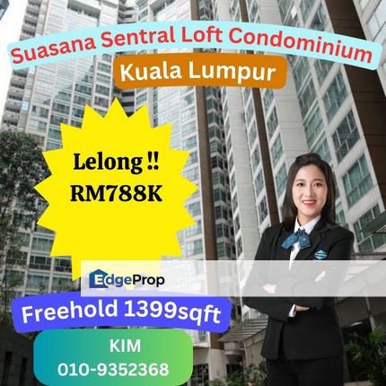 LELONG Suasana Sentral Loft Condominium Kuala Lumpur, Kuala Lumpur, KL Sentral