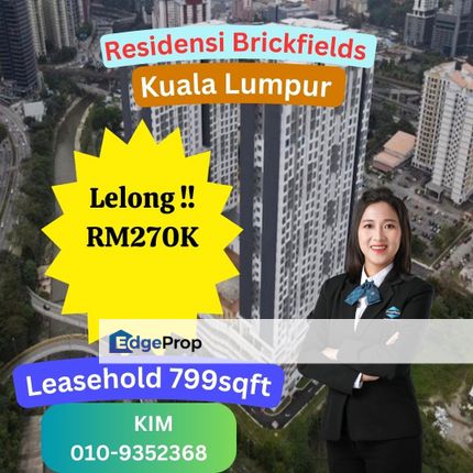 Lelong Residensi Brickfields Kuala Lumpur, Kuala Lumpur, Brickfields