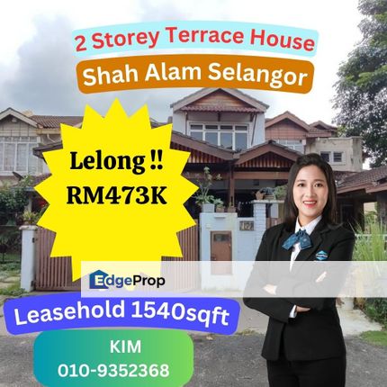 Lelong 2 Storey Terrace House Shah Alam Selangor, Selangor, Shah Alam