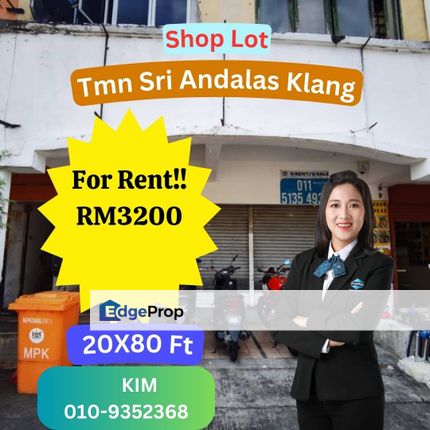 Shop lot in Taman Sri Andalas Klang, Selangor, Klang