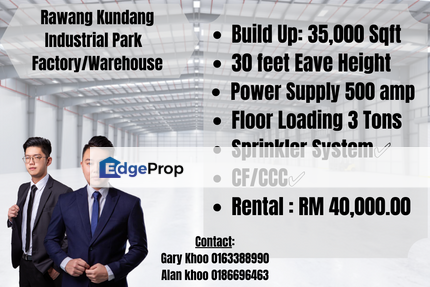 Rawang Kundang Industrial Park Detached Factory Bu 35ksf Tnb 500amp, Selangor, Rawang