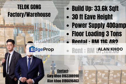 Telok Gong Detached Factory For Rent Port Klang Pandamaran Westport Northport Pulau Indah Telok Panglima Garang Meru Kapar, Selangor, Port Klang