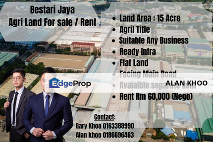 Bestari Jaya Batang Berjuntai Agril Land 15 Acre For rent, Selangor, Kuala Selangor