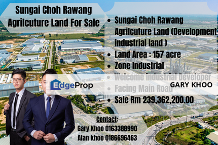 Rawang Sungai Choh Developement Industrial Park 157 Acre Freehold, Selangor, Rawang