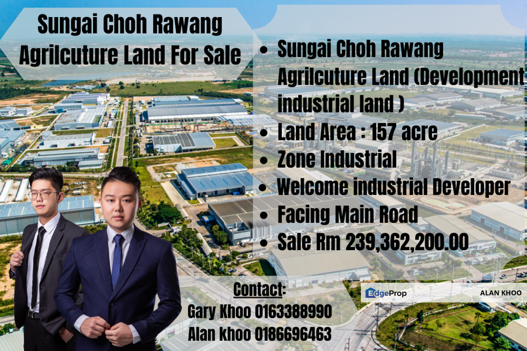 Rawang Sungai Choh Developement Industrial Park 157 Acre Freehold, Selangor, Rawang