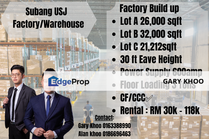 Taman Perindustrian Subang 1sty Factory Warehouse 20,000 sf Ready to move in Tnb 600amp Suitable Any Business , Selangor, Subang Jaya