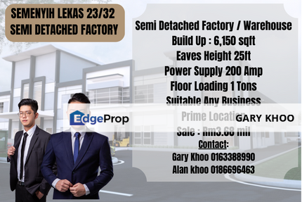 Lekas 23/32 Semi-D Facotry For Sale Semenyih Bangi Beranang Cheras Kajang Balakong Nilai Mantin, Selangor, Semenyih