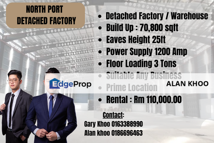 Bandar Sultan Suleiman,Nort Port ,West port,Pulau indah Detached Factory , Selangor, Port Klang