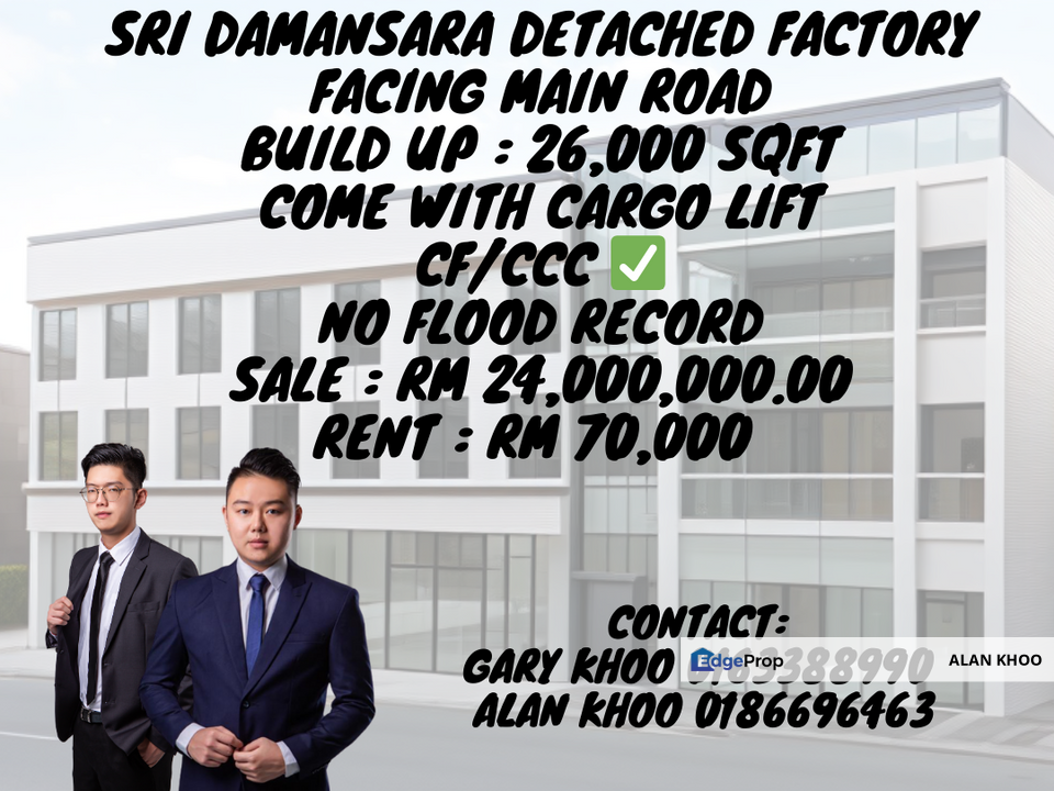 Sri Damansara Detached Factory For Rent Kepong Sungai Buloh Batu Caves Selayang Rawang Segambut Gombak, Selangor, Bandar Sri Damansara