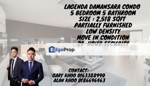 Lagenda Damansara 5R5B 2518 sqft For Sale, Kuala Lumpur, Damansara
