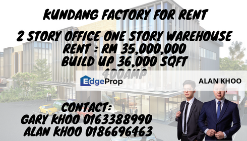 Kundang Detached Factory For Rent Rawang Bandar Country Home Taman Velox Ijok, Selangor, Rawang